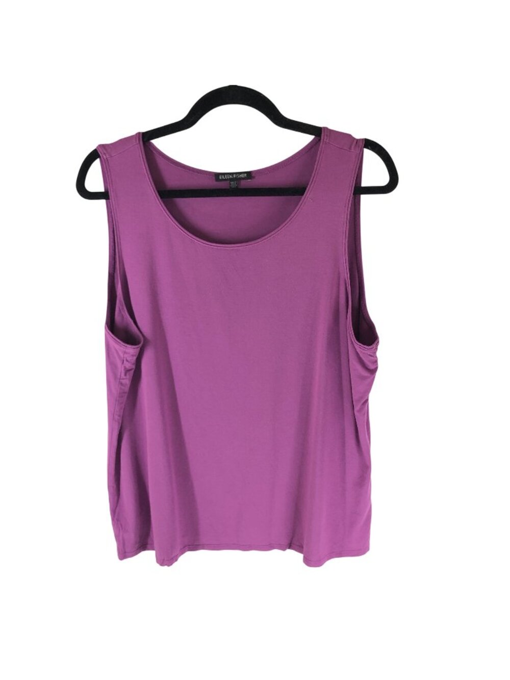 Eileen Fisher Womens Tank Top Purple XL Rayon Blend Sleeveless Minimalist